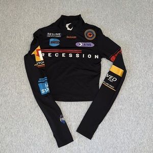 Long sleeve racer crop top